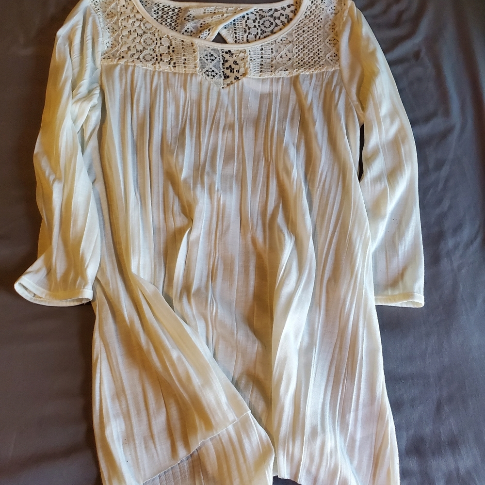 Gauzy crocheted top